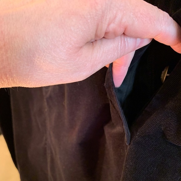 Talbots navy blue corduroy skirt with side poc… - Picture 6 of 6